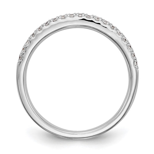 14k White Gold 3/8 carat Lab Grown Diamond VS/SI+ G+ Complete Double Row Band