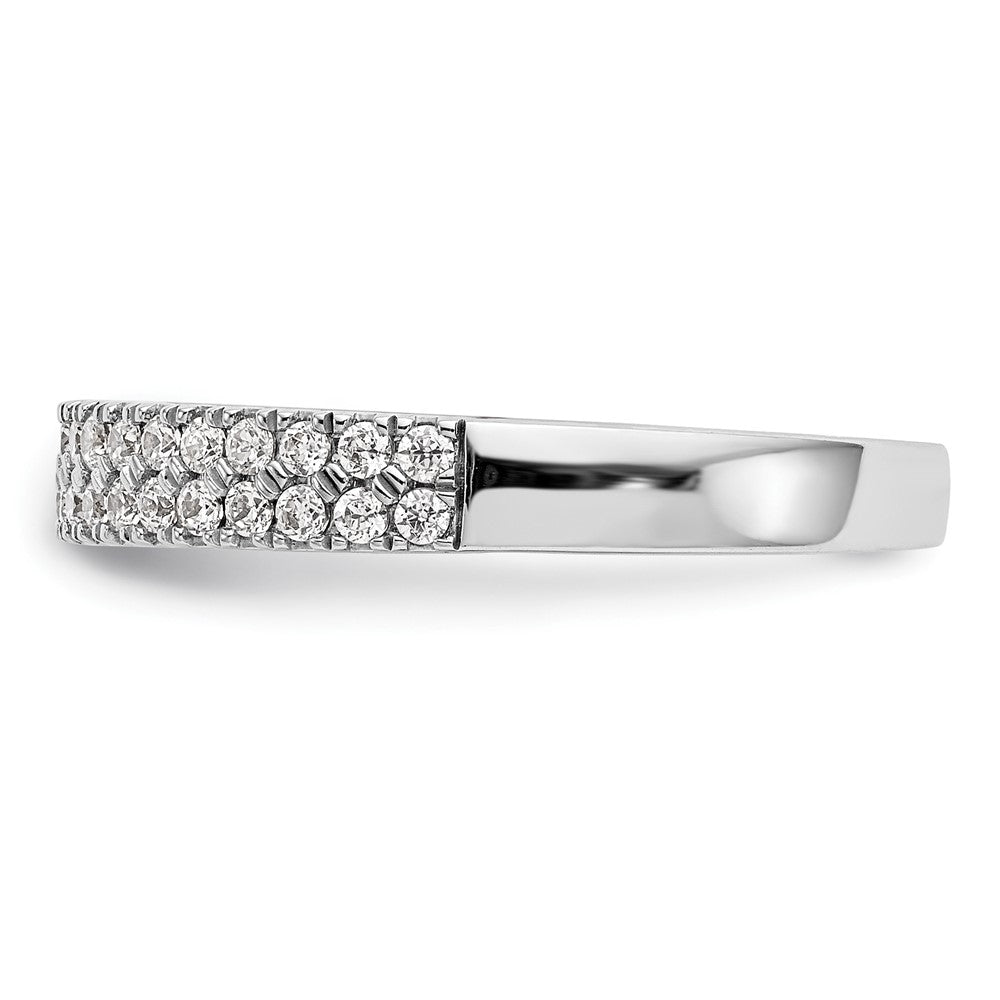 14k White Gold 3/8 carat Lab Grown Diamond VS/SI+ G+ Complete Double Row Band