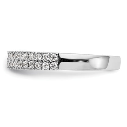 14k White Gold 3/8 carat Lab Grown Diamond VS/SI+ G+ Complete Double Row Band