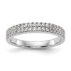 14k White Gold 3/8 carat Lab Grown Diamond VS/SI+ G+ Complete Double Row Band