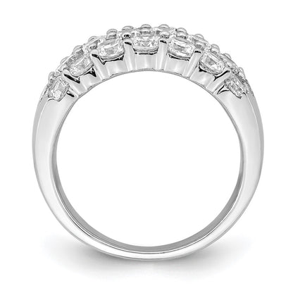 14k White Gold 2 1/2 carat Lab Grown Diamond VS/SI+ G+ Complete Fashion Band