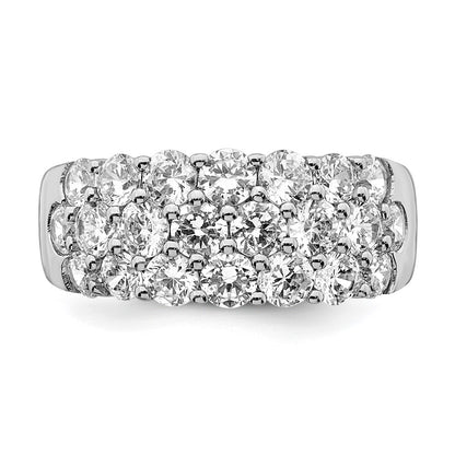 14k White Gold 2 1/2 carat Lab Grown Diamond VS/SI+ G+ Complete Fashion Band