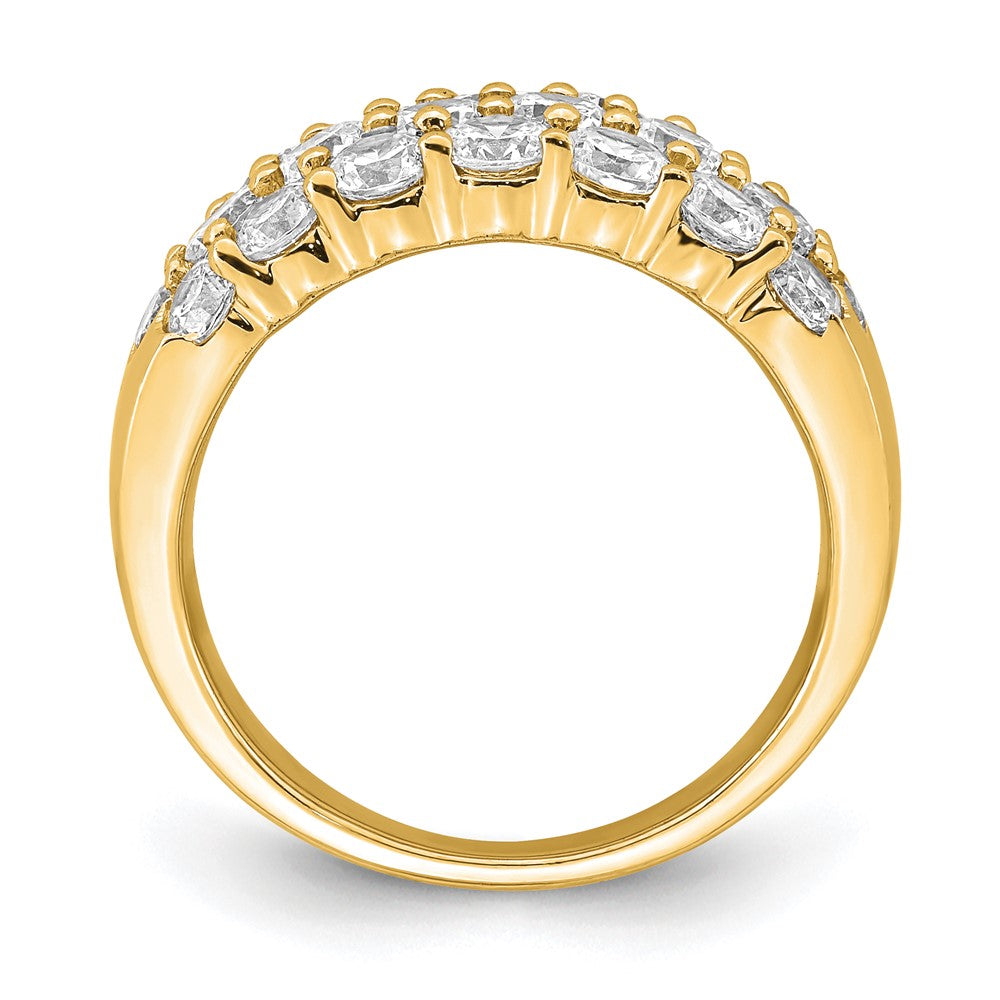 14k 2 1/2 carat Lab Grown Diamond VS/SI+ G+ Complete Fashion Band