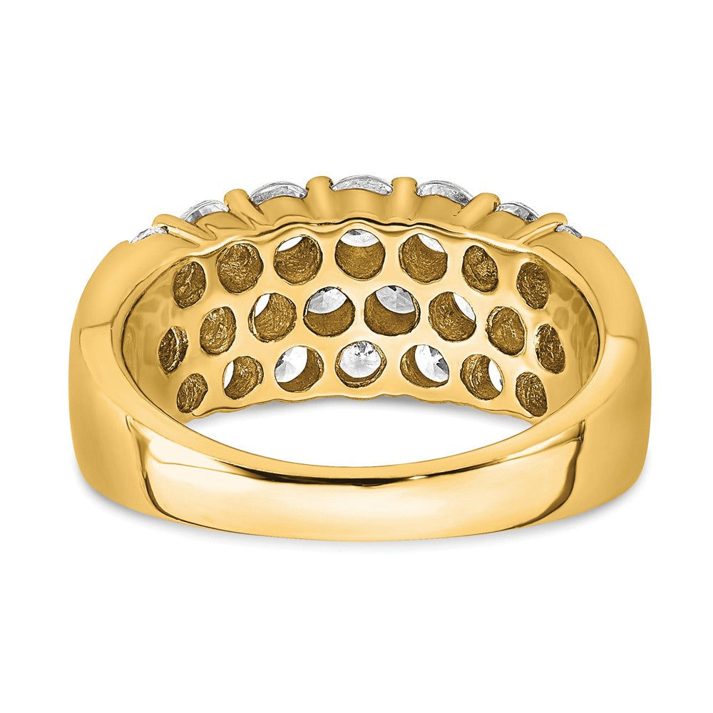 14k 2 1/2 carat Lab Grown Diamond VS/SI+ G+ Complete Fashion Band