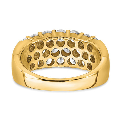 14k 2 1/2 carat Lab Grown Diamond VS/SI+ G+ Complete Fashion Band