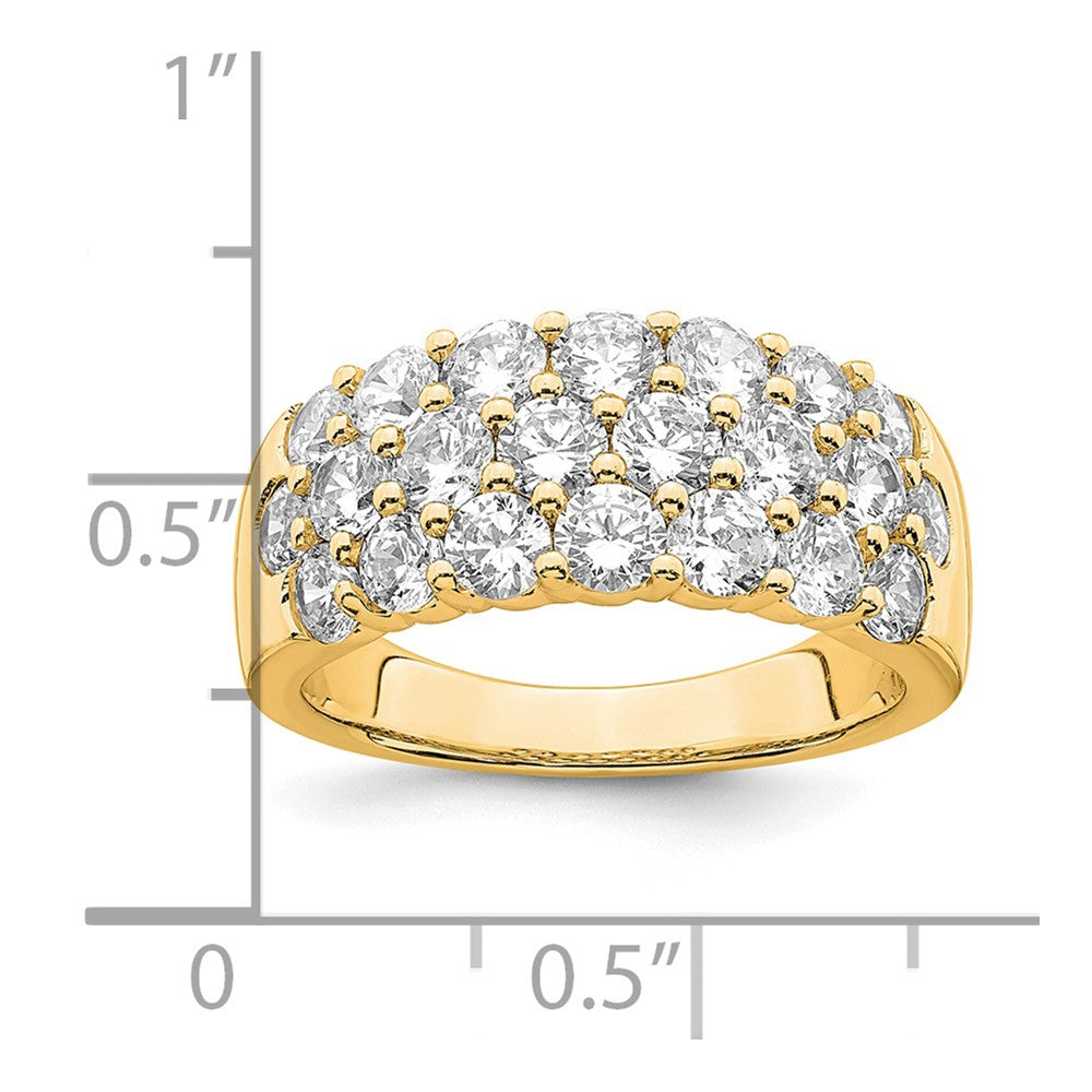 14k 2 1/2 carat Lab Grown Diamond VS/SI+ G+ Complete Fashion Band