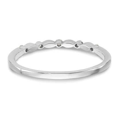 14K White Gold 1/15 carat Diamond Complete Wedding Band