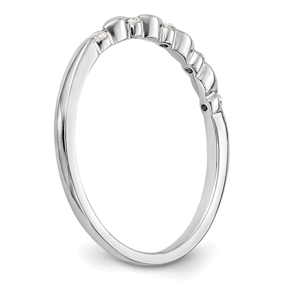 14K White Gold 1/15 carat Diamond Complete Wedding Band