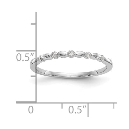 14K White Gold 1/15 carat Diamond Complete Wedding Band