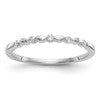 14K White Gold 1/15 carat Diamond Complete Wedding Band