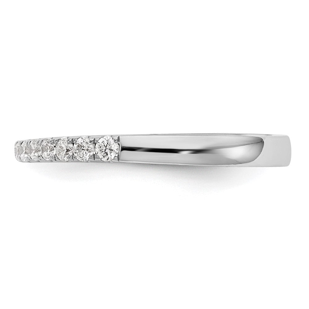 14K White Gold 1/5 carat Diamond Complete Wedding Band