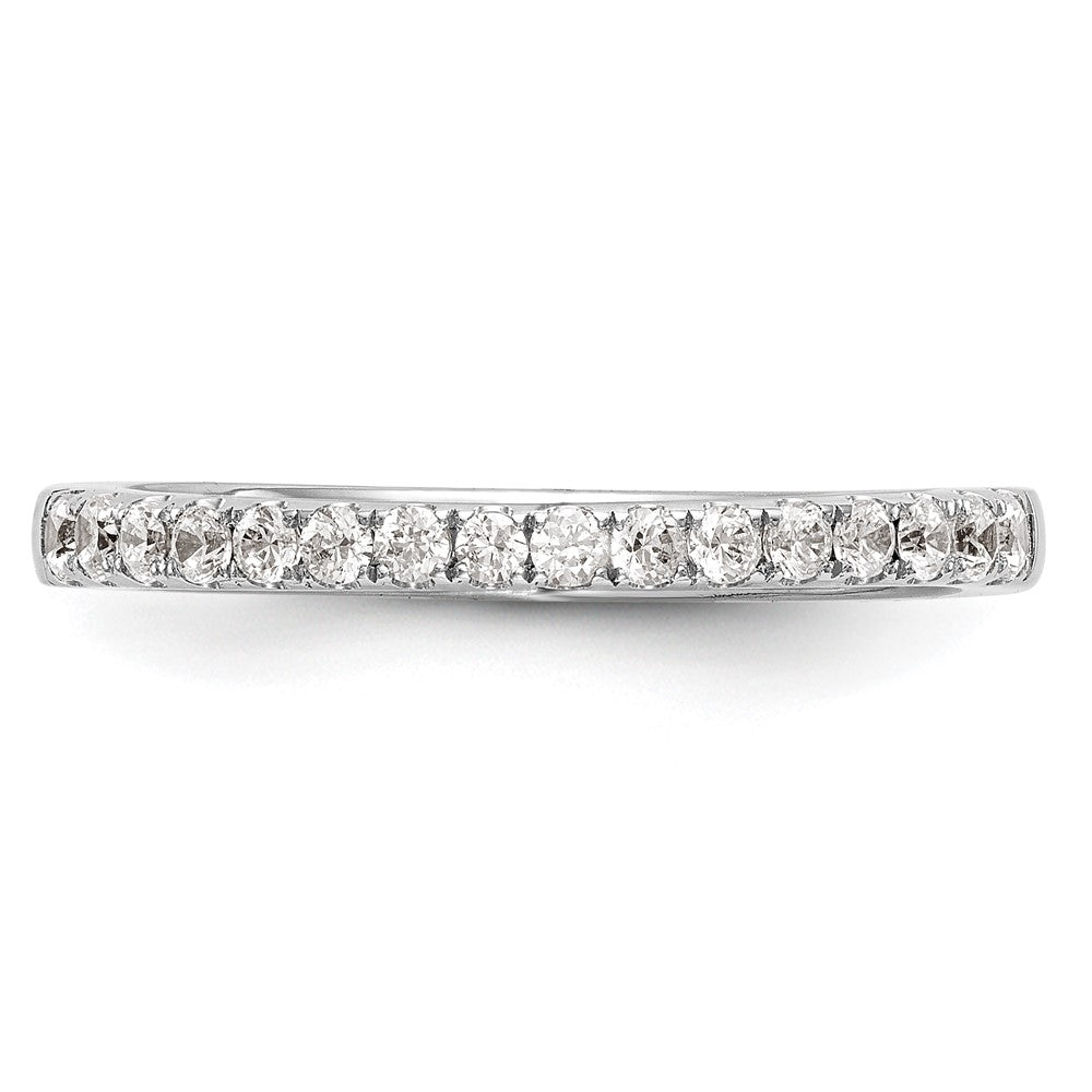 14K White Gold 1/5 carat Diamond Complete Wedding Band