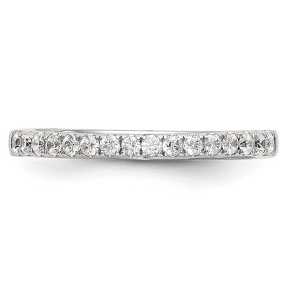 14K White Gold 1/5 carat Diamond Complete Wedding Band