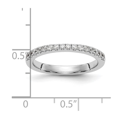 14K White Gold 1/5 carat Diamond Complete Wedding Band