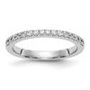 14K White Gold 1/5 carat Diamond Complete Wedding Band