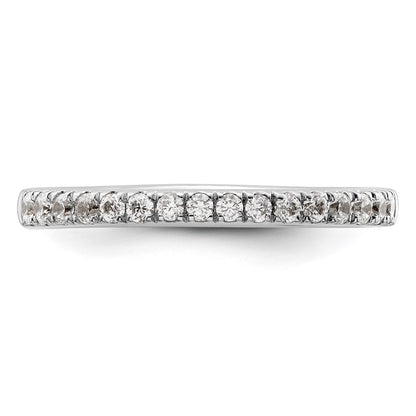 14K White Gold 1/3 carat Diamond Complete Wedding Band