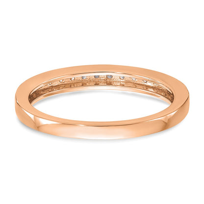 14k Rose Gold 1/6 carat Lab Grown Diamond VS/SI+ G+ Complete Size 6 Wedding Band