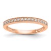 14k Rose Gold 1/6 carat Lab Grown Diamond VS/SI+ G+ Complete Size 6 Wedding Band