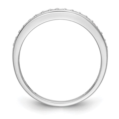 14k White Gold 1/6 carat Lab Grown Diamond VS/SI+ G+ Complete Size 9 Wedding Band