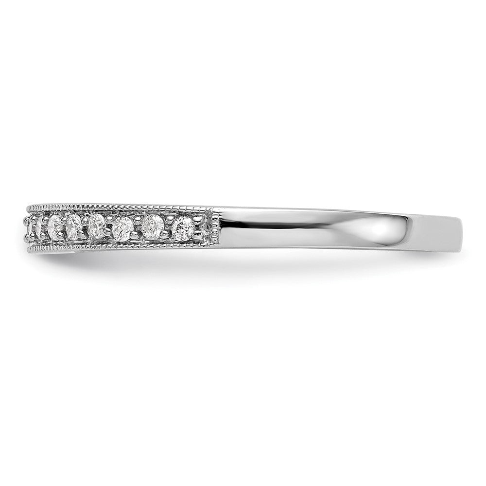 14k White Gold 1/6 carat Lab Grown Diamond VS/SI+ G+ Complete Size 6 Wedding Band