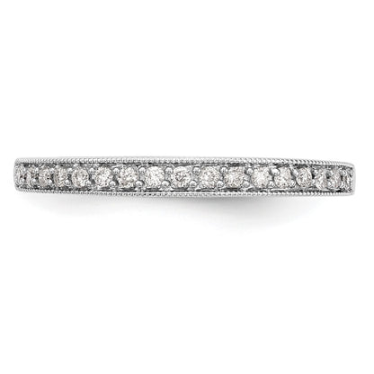 14k White Gold 1/6 carat Lab Grown Diamond VS/SI+ G+ Complete Size 6 Wedding Band