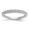 14k White Gold 1/6 carat Lab Grown Diamond VS/SI+ G+ Complete Size 7 Wedding Band