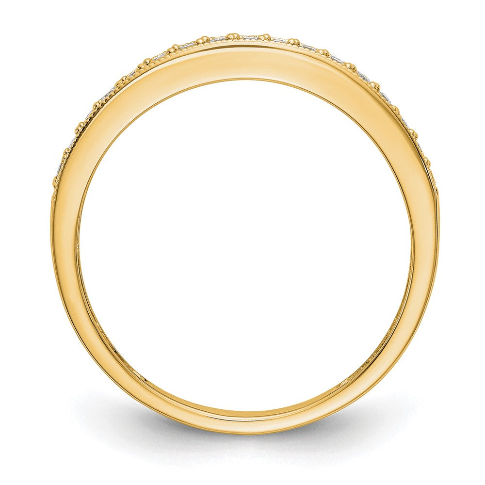 14k 1/6 carat Lab Grown Diamond VS/SI+ G+ Complete Size 6 Wedding Band
