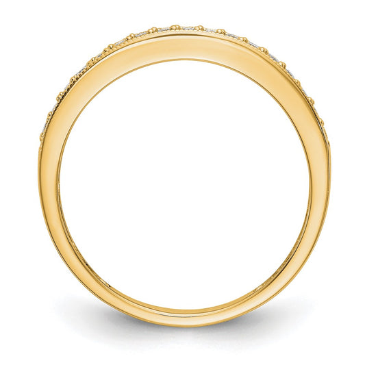 14k 1/6 carat Lab Grown Diamond VS/SI+ G+ Complete Size 6 Wedding Band