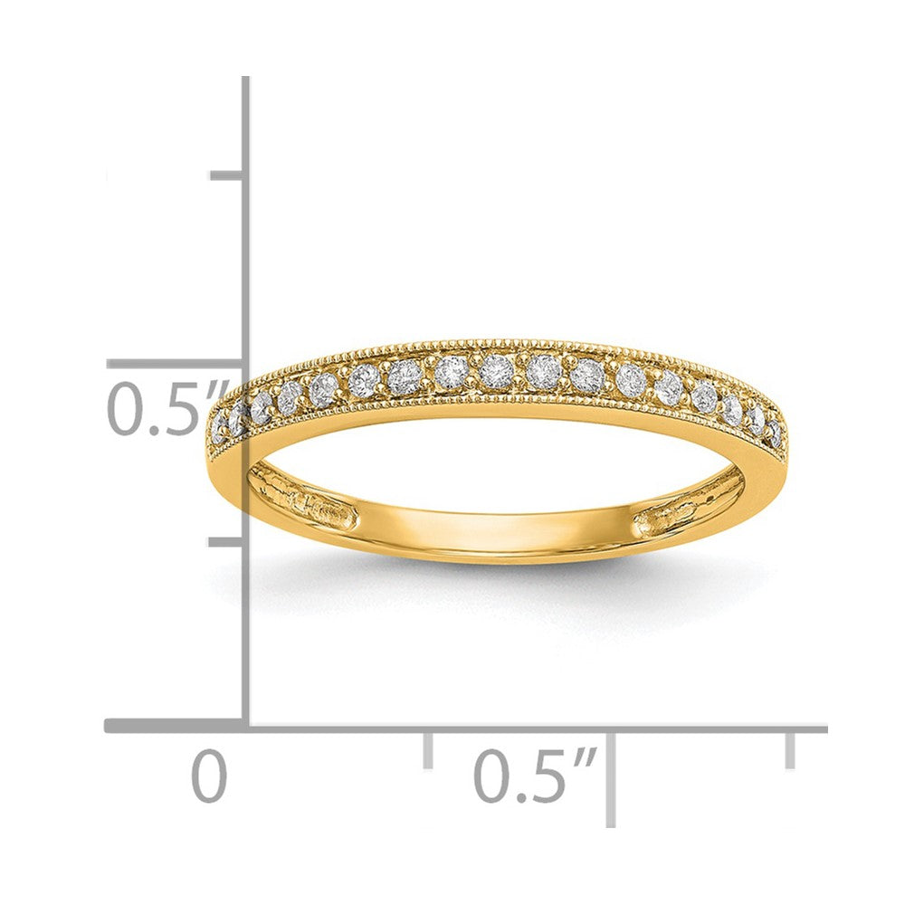 14k 1/6 carat Lab Grown Diamond VS/SI+ G+ Complete Size 6 Wedding Band