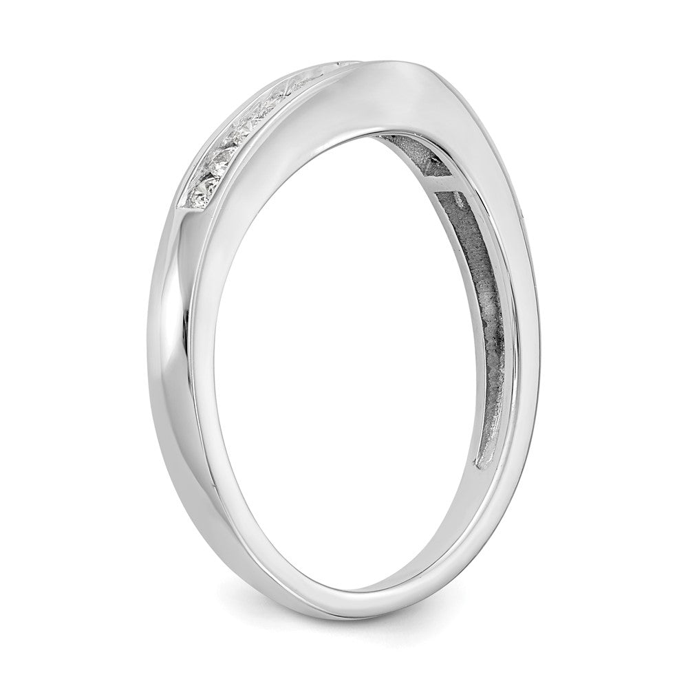 14k White Gold 1/5 carat Lab Grown Diamond VS/SI+ G+ Complete Fashion Band