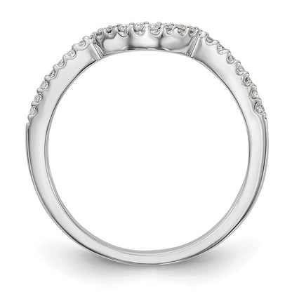 14k White Gold 1/6 carat Lab Grown Diamond VS/SI+ G+ Complete Concaved Band