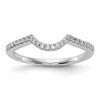 14k White Gold 1/6 carat Lab Grown Diamond VS/SI+ G+ Complete Concaved Band