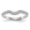 14K White Gold 1/5 carat Diamond Contoured Complete Wedding Band