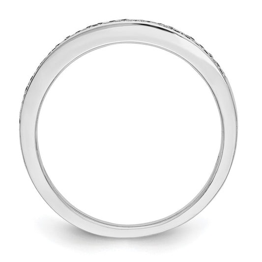 14K White Gold Micro Pave 1/5 carat Complete Diamond Band