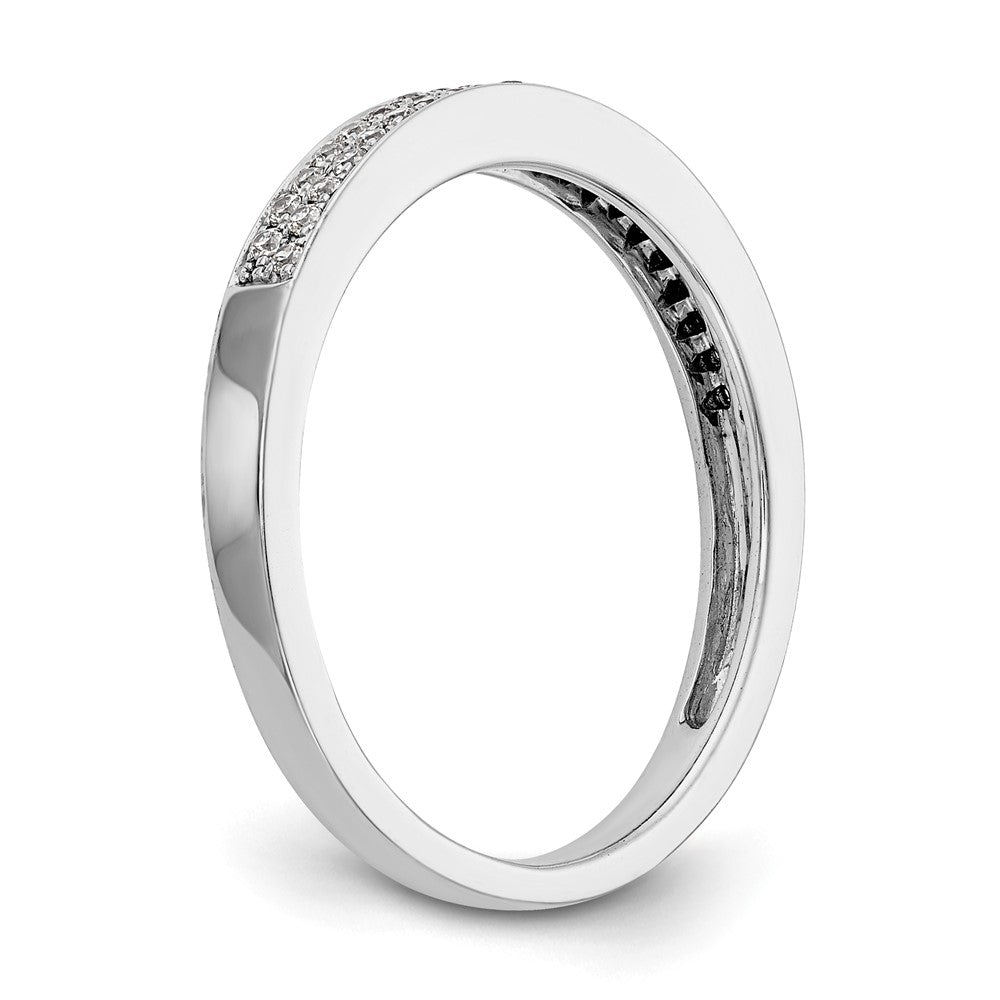 14K White Gold Micro Pave 1/5 carat Complete Diamond Band