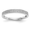 14K White Gold Micro Pave 1/5 carat Complete Diamond Band