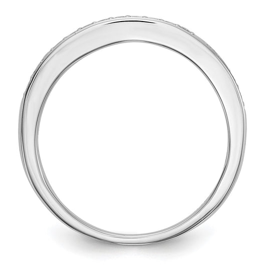 14K White Gold 1/6 carat Complete Diamond Band