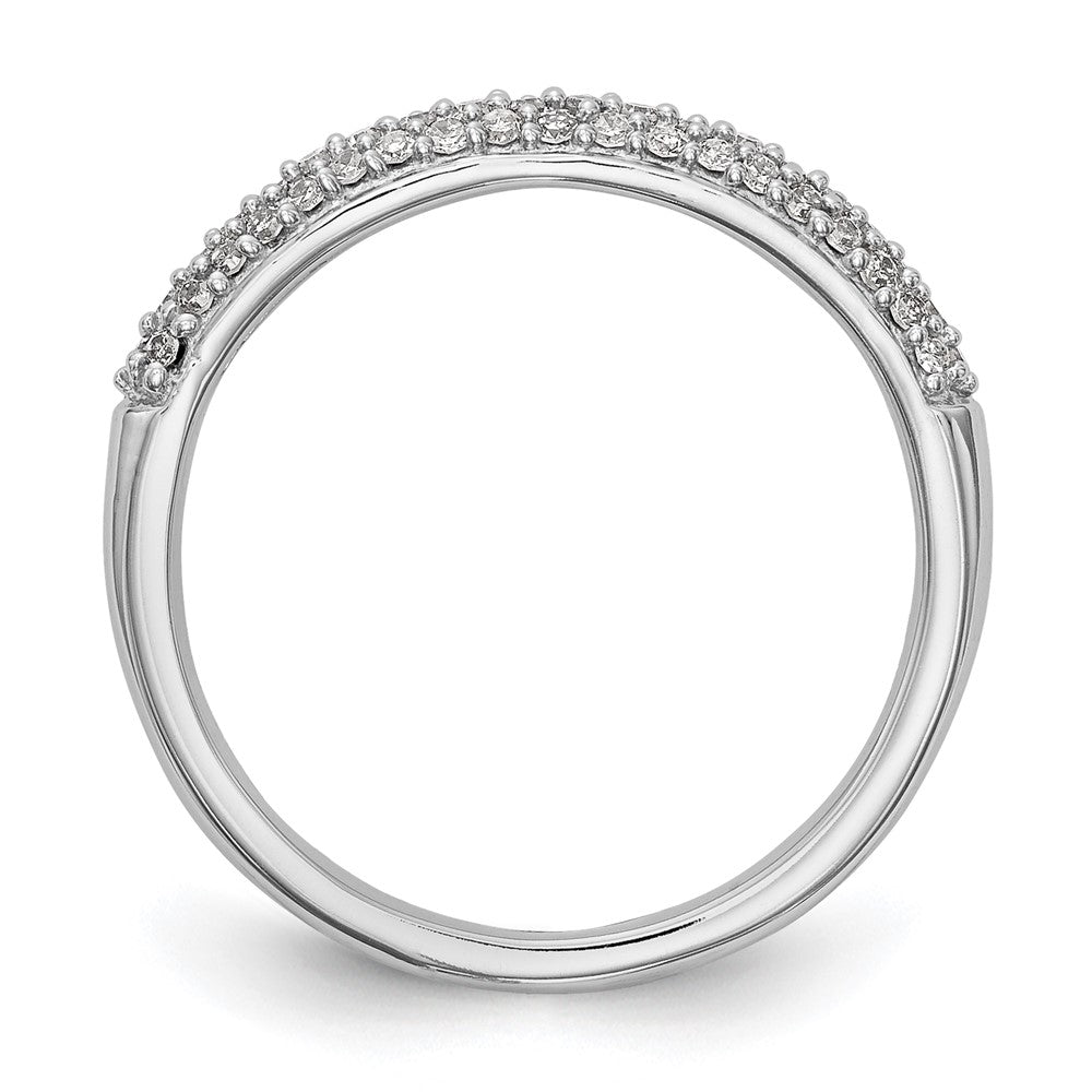 14K White Gold Micro Pave 1/4 carat Complete Diamond Band