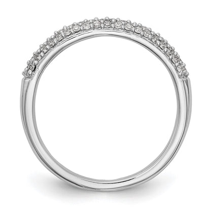 14K White Gold Micro Pave 1/4 carat Complete Diamond Band