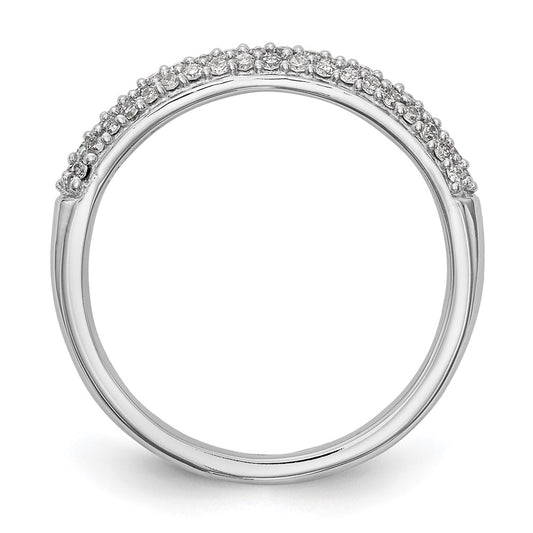 14K White Gold Micro Pave 1/4 carat Complete Diamond Band