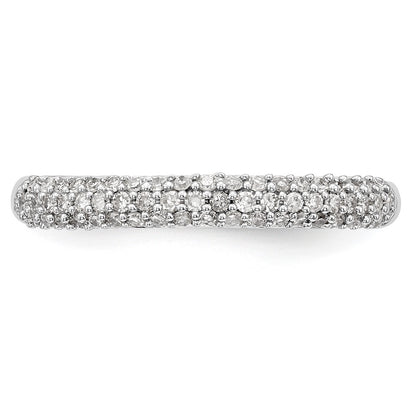14K White Gold Micro Pave 1/4 carat Complete Diamond Band