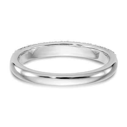 14K White Gold Micro Pave 1/4 carat Complete Diamond Band