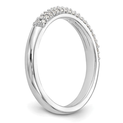 14K White Gold Micro Pave 1/4 carat Complete Diamond Band