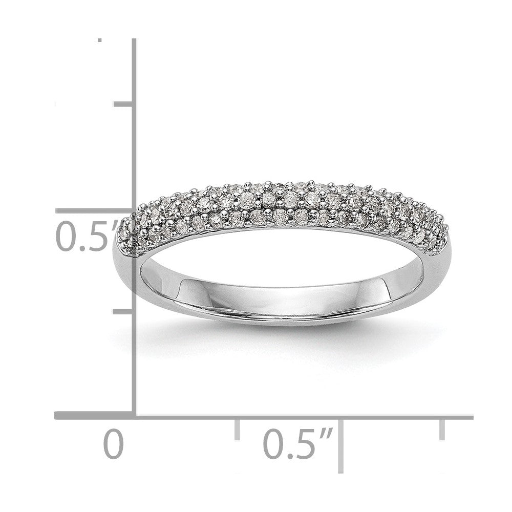 14K White Gold Micro Pave 1/4 carat Complete Diamond Band