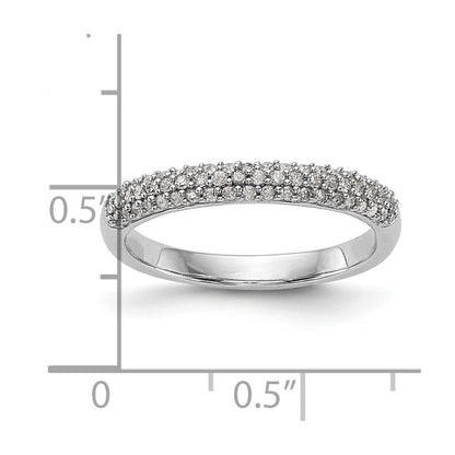 14K White Gold Micro Pave 1/4 carat Complete Diamond Band