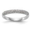 14K White Gold Micro Pave 1/4 carat Complete Diamond Band