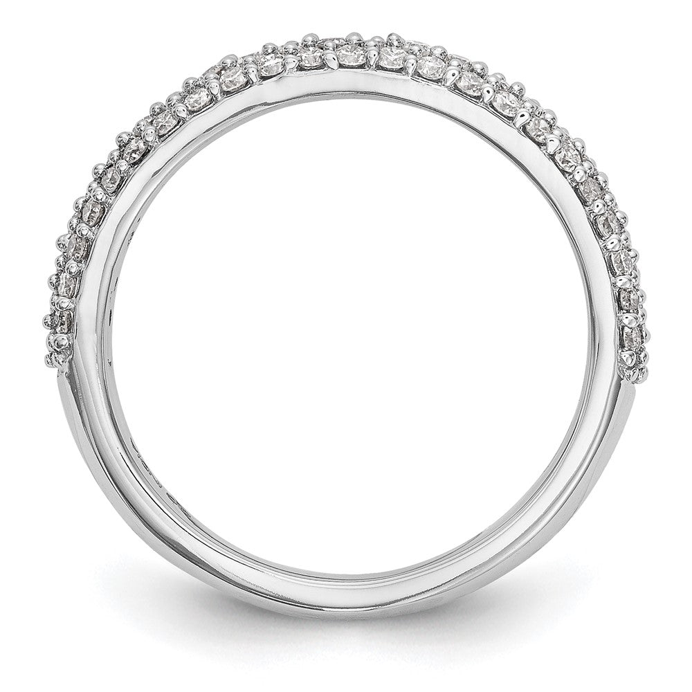 14k White Gold 1/2 carat Lab Grown Diamond VS/SI+ G+ Complete Micro Pav Band