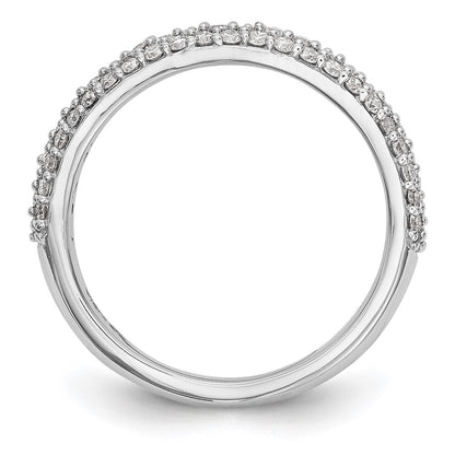 14k White Gold 1/2 carat Lab Grown Diamond VS/SI+ G+ Complete Micro Pav Band