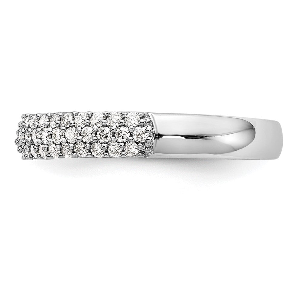 14k White Gold 1/2 carat Lab Grown Diamond VS/SI+ G+ Complete Micro Pav Band