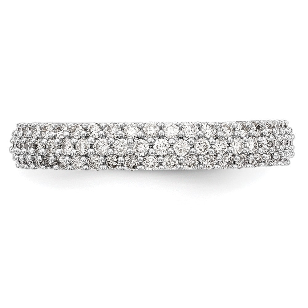 14k White Gold 1/2 carat Lab Grown Diamond VS/SI+ G+ Complete Micro Pav Band